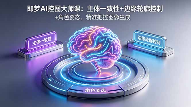 即梦AI控图大师课：主体一致性+边缘轮廓控制+角色姿态，精准把控图像生成-网赚项目平台
