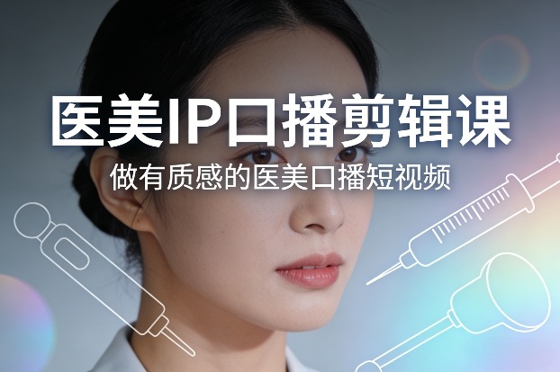 医美IP口播剪辑课,做有质感的医美口播短视频-网赚项目平台