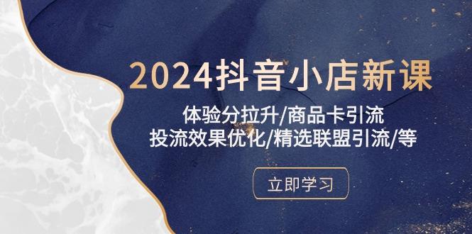 2024抖音小店新课，体验分拉升/商品卡引流/投流效果优化/精选联盟引流/等-网赚项目平台