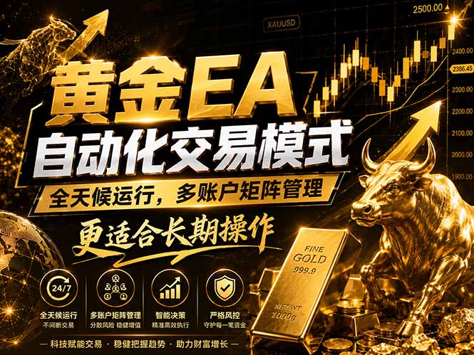 黄金EA量化：多窗口矩阵稳定运行，系统自动执行，收益空间持续放大-网赚项目平台