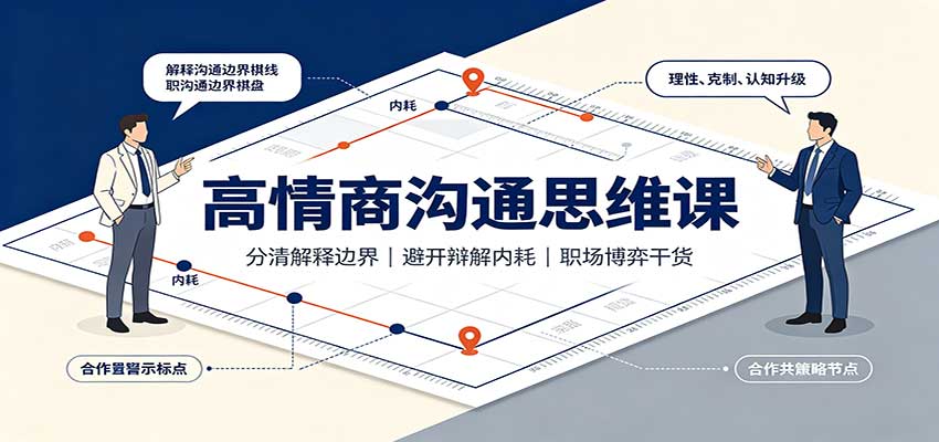 高情商沟通思维课:分清解释边界,避开辩解内耗,职场博弈干货-网赚项目平台