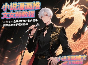 小说漫画推文女频教程，让所有小白从0成为行业内高手，简单暴力兼职轻松挣米-网赚项目平台