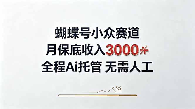 视频号小众领域，月收入3000+， 全程Ai托管操作  新人2天学会！-网赚项目平台