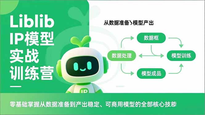Liblib IP模型实战训练营，零基础掌握从数据准备到产出稳定、可商用模型的全部核心技能-网赚项目平台