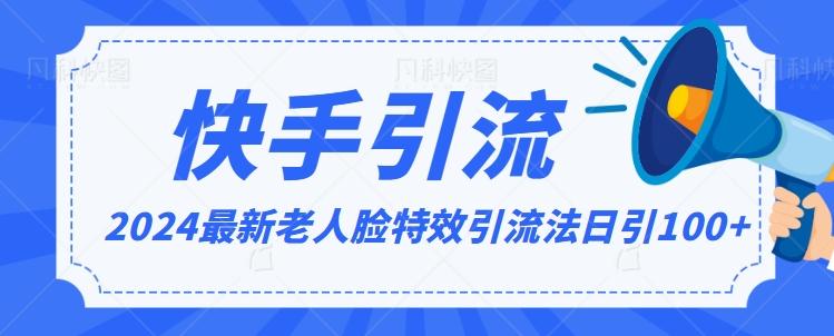 2024全网最新讲解老人脸特效引流方法，日引流100+，制作简单，保姆级教程【揭秘】-网赚项目平台