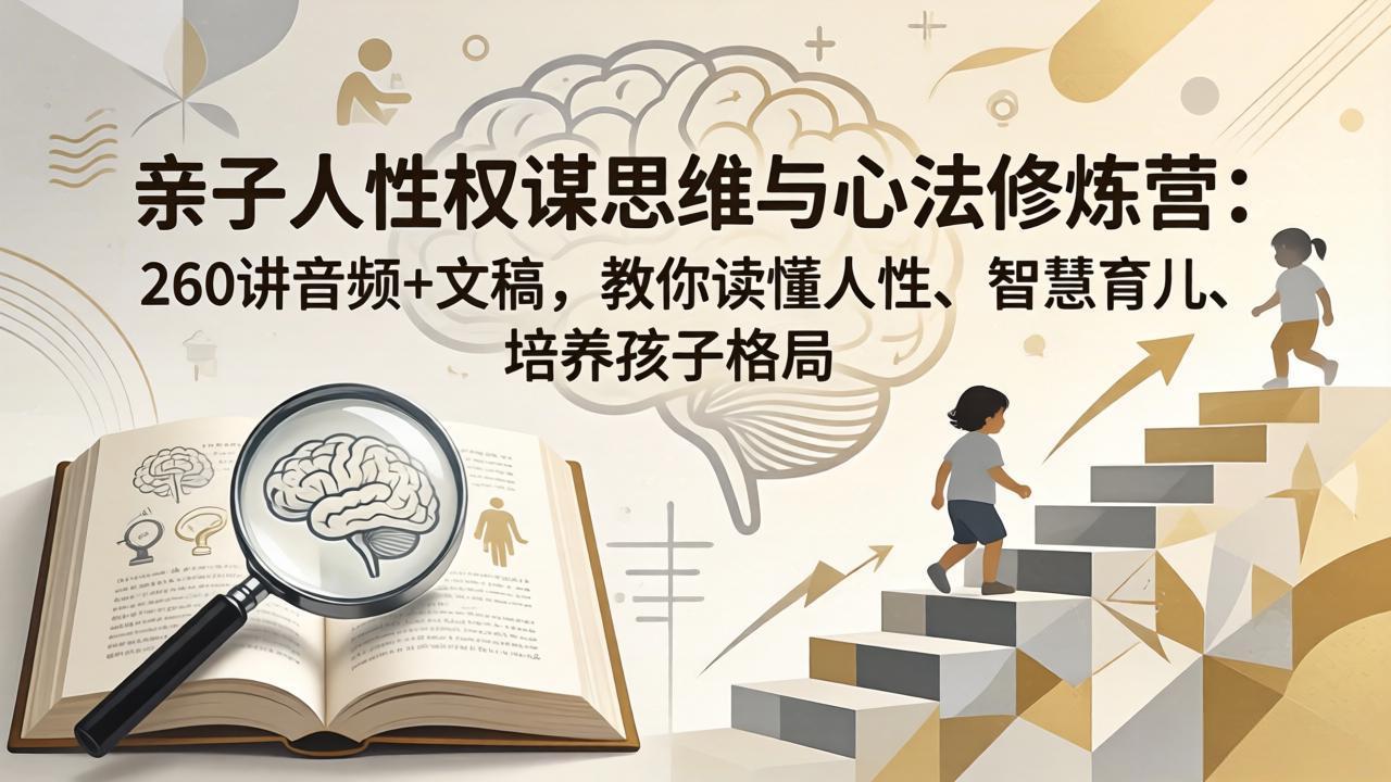 亲子人性权谋思维与心法修炼营：260讲音频+文稿，教你读懂人性、智慧育儿、培养孩子格局-网赚项目平台