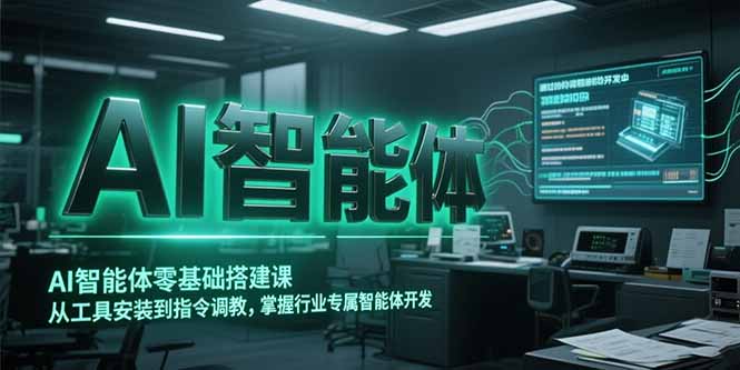 AI智能体零基础搭建课，从工具安装到指令调教，掌握行业专属智能体开发…-网赚项目平台