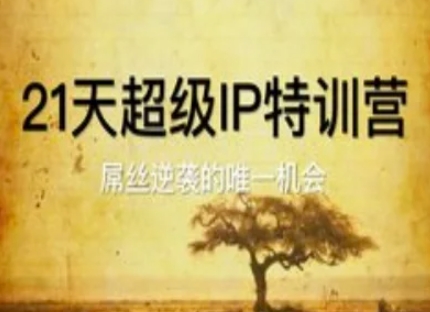 21天超级IP特训营，屌丝逆袭的唯一机会-网赚项目平台