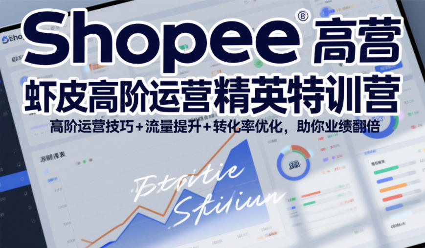 Shopee虾皮高阶运营精英特训营,高阶运营技巧+流量提升+转化率优化,助你业绩翻倍-网赚项目平台