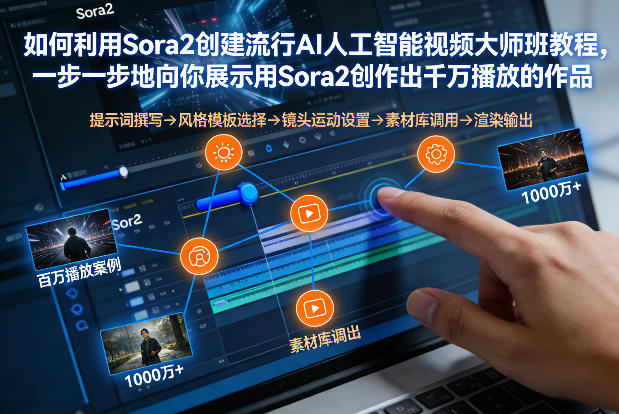 如何利用Sora2创建流行AI人工智能视频大师班，一步一步地向你展示用Sora2创作出千万播放的作品-网赚项目平台