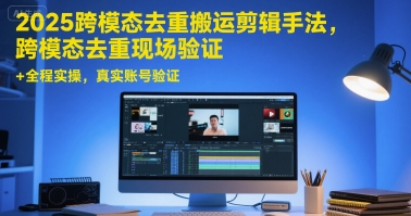 2025跨模态去重搬运剪辑手法，跨模态去重现场验证 +全程实操，真实账号验证-网赚项目平台