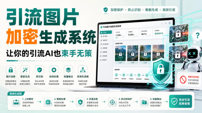 引流图片加密生成系统，让你的引流AI也束手无策-网赚项目平台