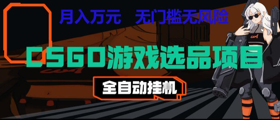 CSGO游戏自动扫货项目，全自动运行，月入1W，无风险，长期稳定可以做【揭秘】-网赚项目平台