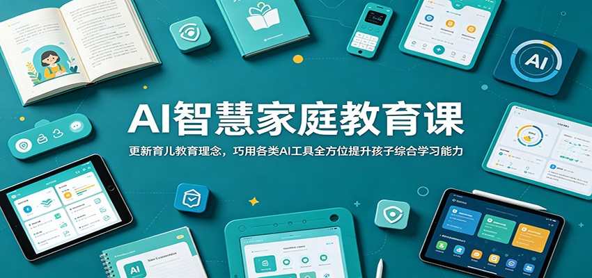 AI智慧家庭教育课:更新育儿教育理念,巧用各类AI工具全方位提升孩子综合学习能力-网赚项目平台
