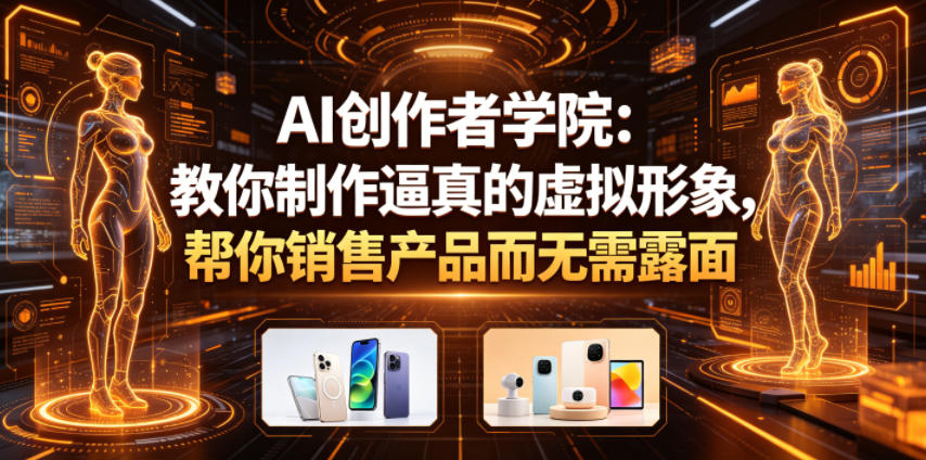 AI创作者学院：教你制作逼真的虚拟形象，帮你销售产品而无需露面【原创双语字幕】-网赚项目平台