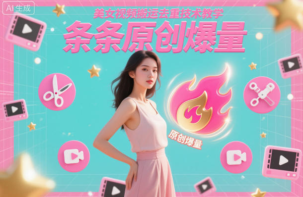 美女视频搬运去重技术教学，条条原创爆量-网赚项目平台