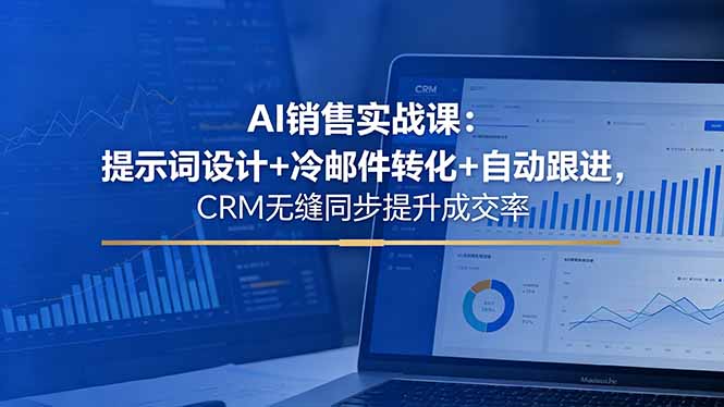 AI销售实战课：提示词设计+冷邮件转化+自动跟进，CRM无缝同步提升成交率-网赚项目平台