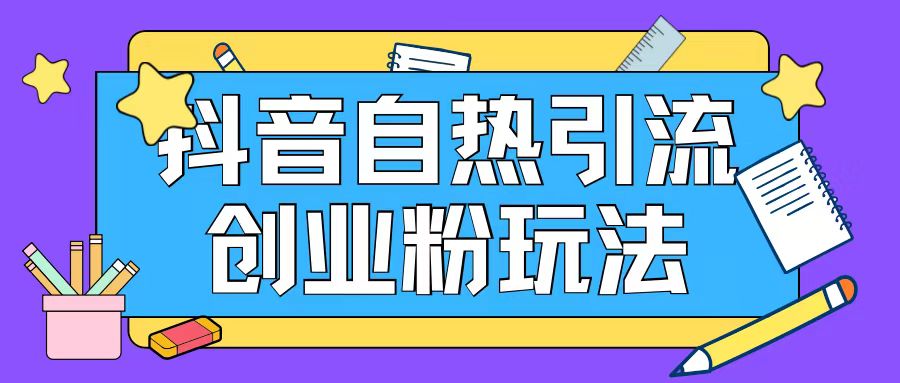 抖音引流创业粉自热玩法日引200+精准粉-网赚项目平台