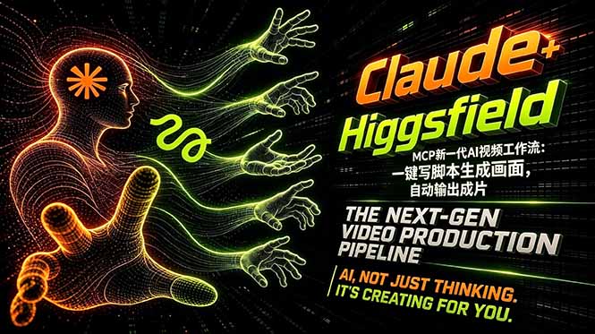 Claude+Higgsfield MCP新一代AI视频工作流：一键写脚本生成画面，自动输出成片-网赚项目平台