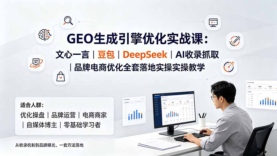 GEO生成引擎优化实战课：文心一言｜豆包｜DeepSeek｜AI收录抓取｜品牌电商优化全套落地实操教学-网赚项目平台