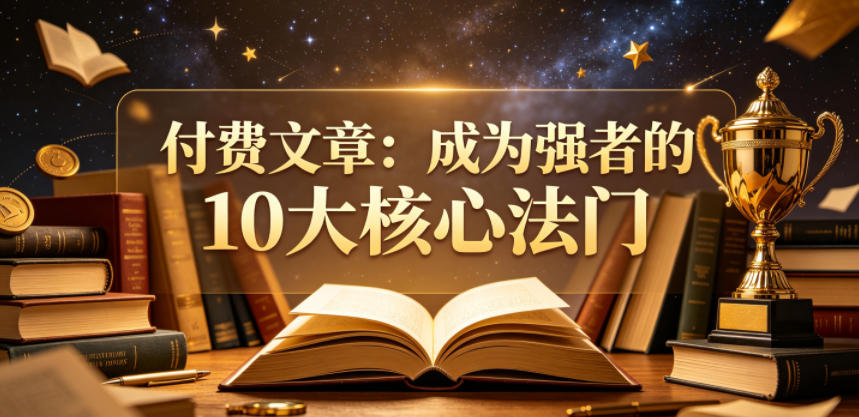 付费文章：成为强者的10大核心法门-网赚项目平台