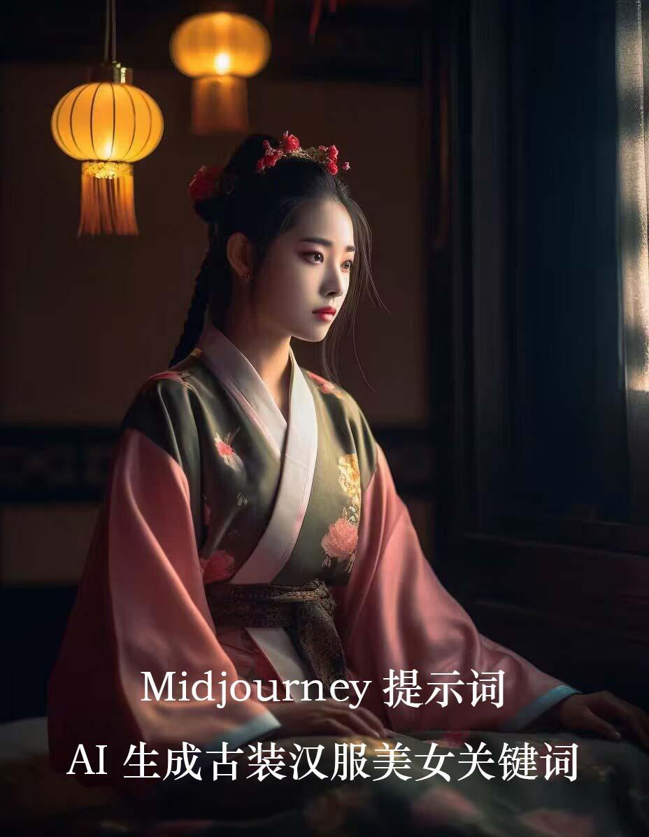 Midjourney关键词-AI生成中国风古装汉服美女人像提示关键词-网赚项目平台
