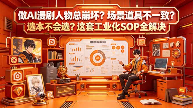 做AI漫剧人物总崩坏?场景道具不一致?选本不会选?这套工业化SOP全解决 (更新-网赚项目平台