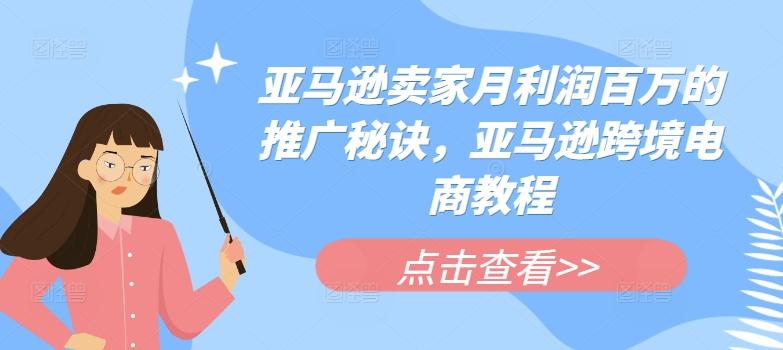 亚马逊卖家月利润百万的推广秘诀，亚马逊跨境电商教程-网赚项目平台