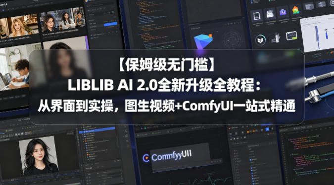 【保姆级无门槛】LIBLIB AI 2.0全新升级全教程：从界面到实操，图生视频+ComfyUI一站式精通-网赚项目平台