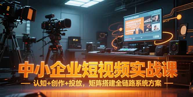 中小企业短视频实战课，认知+创作+投放，矩阵搭建全链路系统方案-网赚项目平台