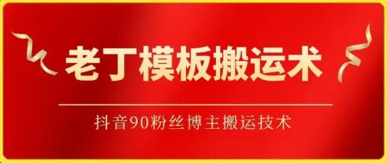 老丁模板搬运术：抖音90万粉丝博主搬运技术【揭秘】-网赚项目平台