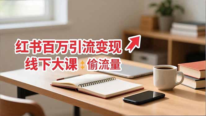 小红书百万引流变现-11月线下大课:分享从0到百万引流路径,手把手教偷流量、拿结果-网赚项目平台