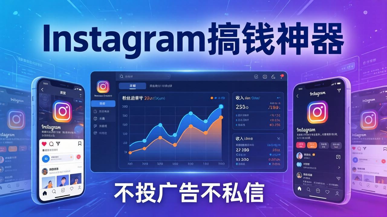 Instagram搞钱神器：月涨6万粉+月入5万刀，不投广告不私信，靠算法+低价产品-网赚项目平台