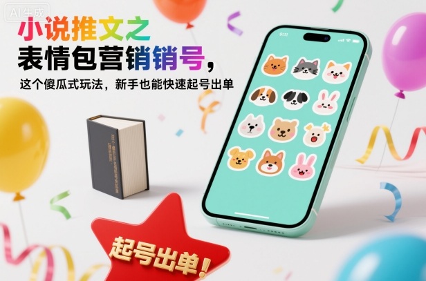 小说推文之表情包营销号，这个傻瓜式玩法，新手也能快速起号出单-网赚项目平台