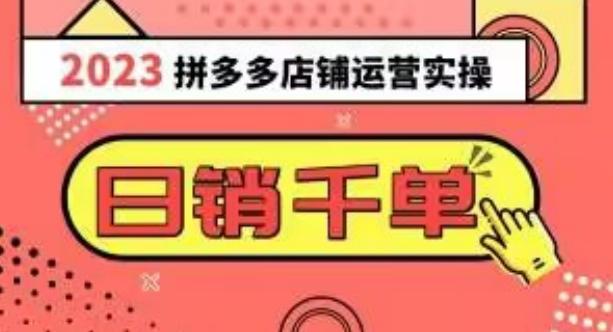 2023拼多多运营实操，每天30分钟日销1000＋，爆款选品技巧大全（10节课）-网赚项目平台