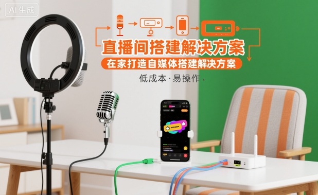 直播间搭建解决方案，在家打造自媒体搭建解决方案-网赚项目平台