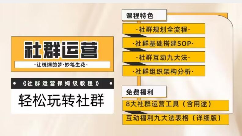 【社群运营】保姆式教程：九大互动法，八款社群运营工具助你轻松玩转社群【揭秘】-网赚项目平台