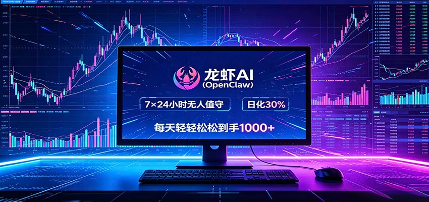 龙虾AI(OpenClaw)全自动挂机，智能操控电脑高效执行任务，每天轻松到手四位数-网赚项目平台