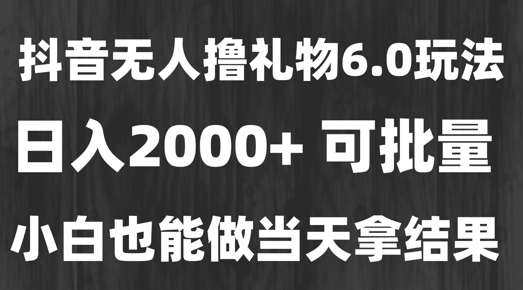 最新风口暴力撸金技术，无人撸礼物，长期稳定 一天收益2000+，小白当天…-网赚项目平台