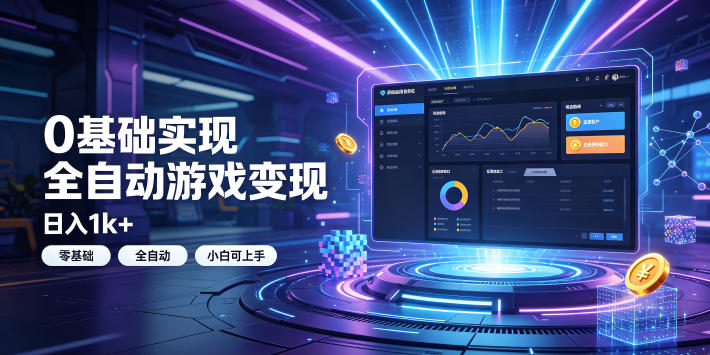 0基础实现全自动游戏变现，日入1k+，小白直接上手搞钱！【揭秘】-网赚项目平台