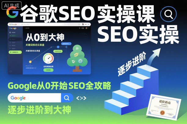 谷歌SEO实操课，Google从0开始SEO全攻略，逐步进阶到大神(更新26年)-网赚项目平台