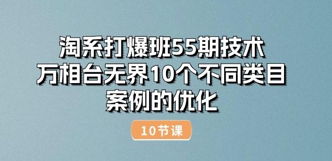 淘系打爆班55期技术：万相台无界10个不同类目案例的优化(10节)-网赚项目平台