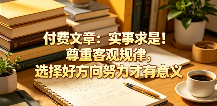 付费文章:实事求是!尊重客观规律,选择好方向努力才有意义-网赚项目平台