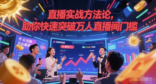 直播实战方法论，助你快速突破万人直播间门槛-网赚项目平台