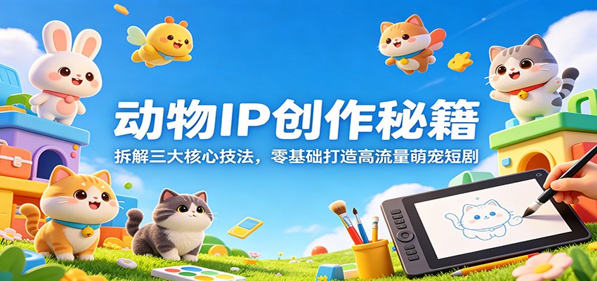 动物IP创作秘籍：拆解三大核心技法，零基础打造高流量萌宠短剧-网赚项目平台