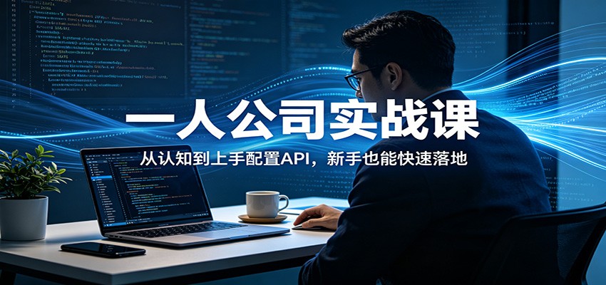一人公司实战课:从认知到上手配置API,新手也能快速落地-网赚项目平台