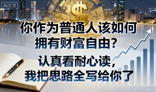 付费文章:你作为普通人该如何拥有财富自由?认真看耐心读,我把思路全写给你了-网赚项目平台