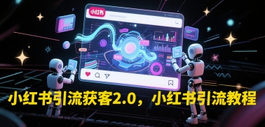 小红书引流获客2.0，小红书引流教程-网赚项目平台