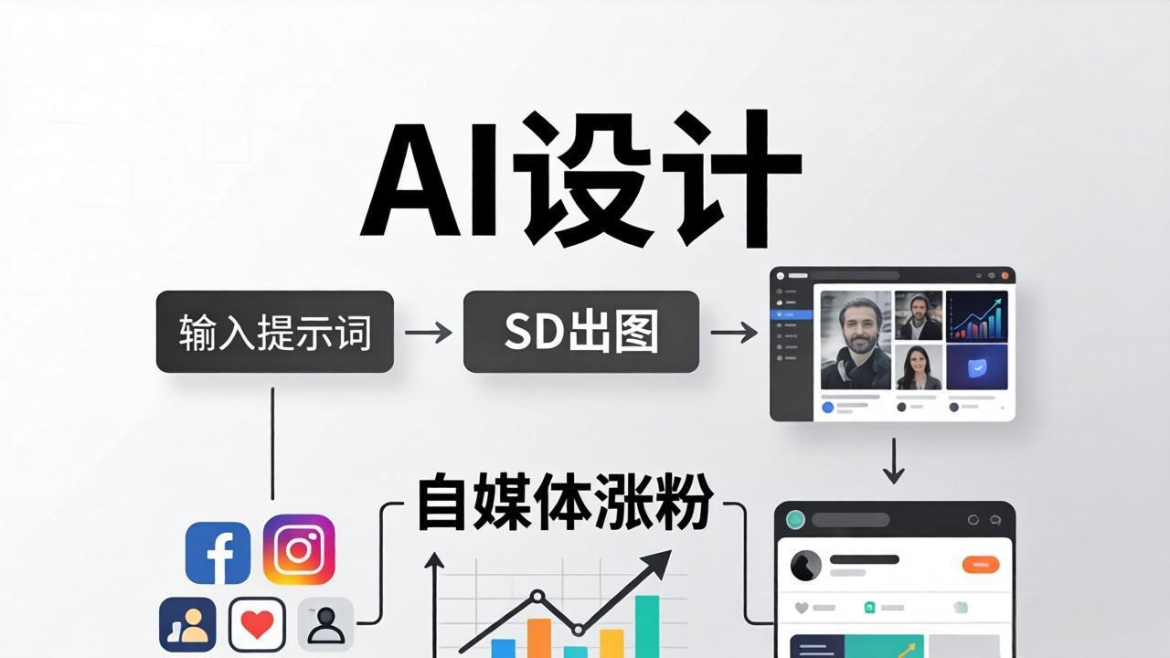 人人都是AI设计师：SD出图+自媒体涨粉一站教学，告别图文素材焦虑，AI设计让你轻松避开内卷-网赚项目平台