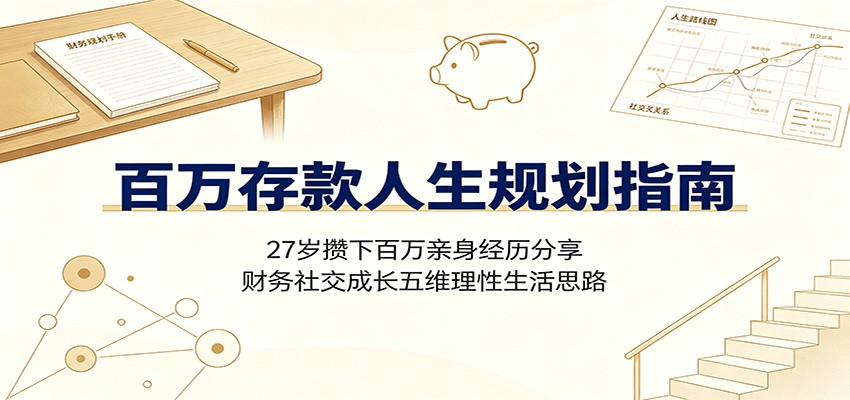 百万存款人生规划指南:27岁攒下百万亲身经历分享,财务社交成长五维理性生活思路-网赚项目平台